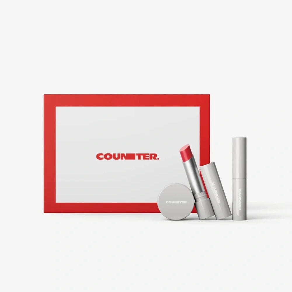 Counter Lip Service Trio Gift Set: Lip Scrub, Hyaluronic Balm, Lipstick – NIB - Picture 3 of 7